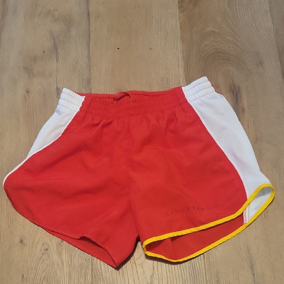 Nike Dri Fit Live Strong Red And White Athletic Shorts Size Xsmall - Picture 1 of 6